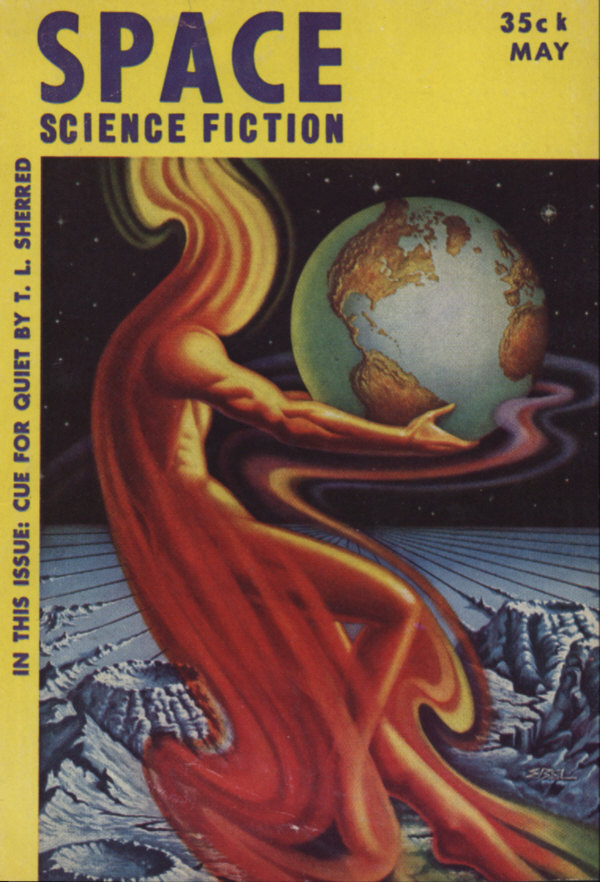 Cover of Space Science Fiction, May 1953.