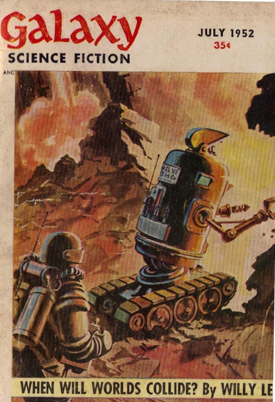 Cover of Galaxy Science Fiction, July 1952.